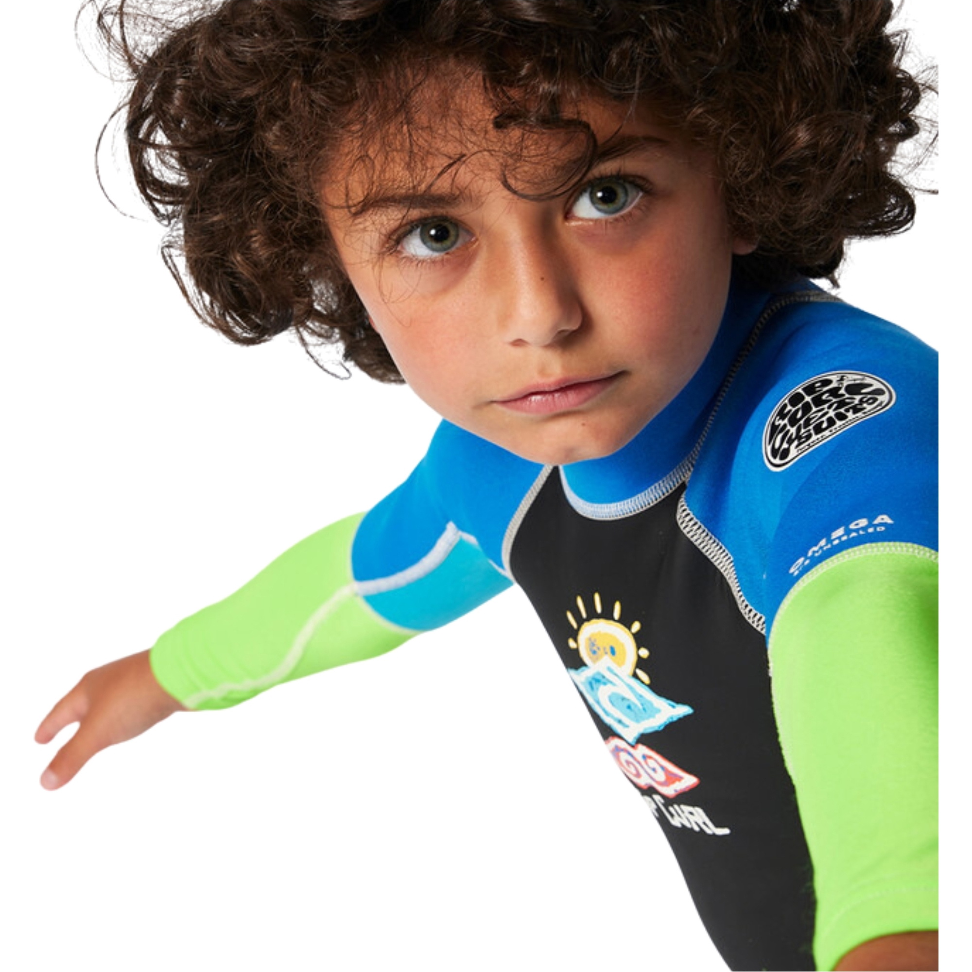 2026 Rip Curl Groms Omega 1.5mm Back Zip Easy On / Off Wetsuit 002TSP - Blue
